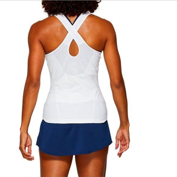 Asics Gel Cool Tank Perforated X Cross Back Reflective Racerback Tank - Picture 1 of 11